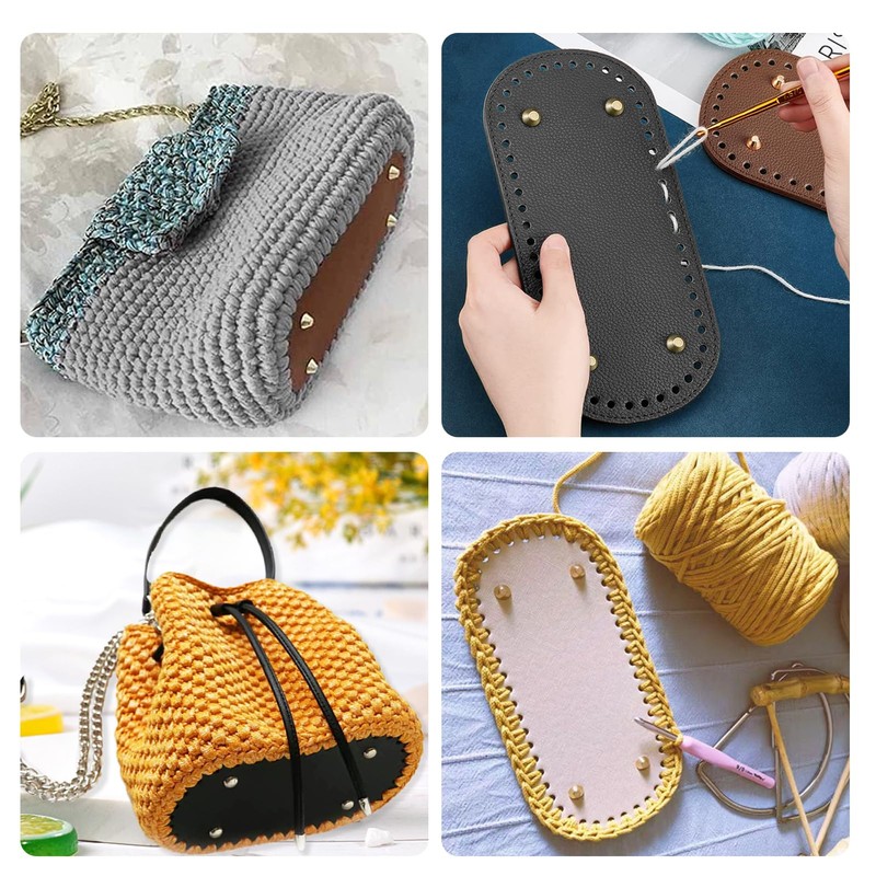Bottom Bag Crochet Hook 4 Base Pockets Holes Bottom Bag