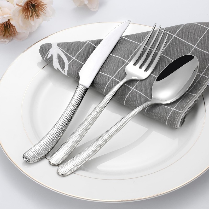 60 Piece Heavy Duty Stainless Steel Silverware Set for 12,