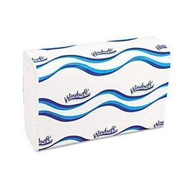 Windsoft Embossed C-Fold 1-Ply Paper Towels - 200 Sheet per Pack / 12 Packs per Carton
