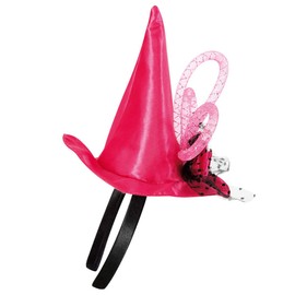 KarnevalsTeufel Headband Witch Hat Headpiece Pointed Hat (Pink)