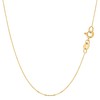 14k Yellow Real Gold Cable Link Chain Necklace, 0.6mm, 16"
