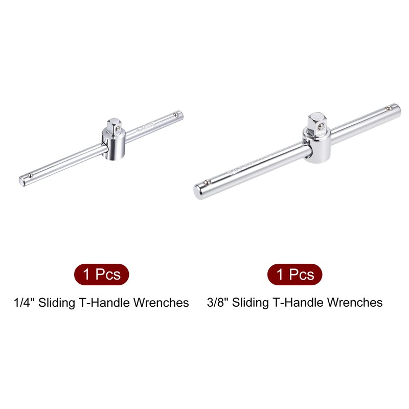sourcing map 1/4" and 3/8" Drive Sliding Wrench Breaker Bar
