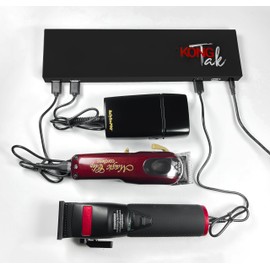 KONG TAK 4-Port USB Hub Station Charging Block And Professional Barber Appliance Magnetic Mat (Sold Separately) (RED BLOCK)