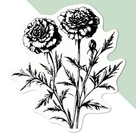 Azeeda Mittel 100mm 'Ringelblumen' Permanente Aufkleber (DW00130689)