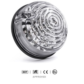 Defender LED Tail Light - 2pcs 73mm Clear Lens Red Rear Led Tail Stop Lamps for Land Rover 90 110 1983-1990 Defender 1990-2016