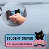 CNhoqc CNhoqc New Student Driver Magnet - 4pcs Funny Black
