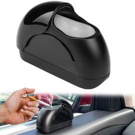 FOWSRHRG Car Ashtray with Lid, Car Door Ashtray, Mini Smell Proof Automotive Ashtray Portable Ashtray for Car Smokers Car Accessories include 3Pcs Disposable Water Soluble Smoke Extinguishing Sands