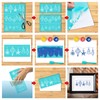 BEUNITONE 2 PCS Christmas Self-Adhesive Silk Screen Printing Stencils 8.5x11