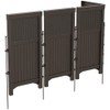 Suncast 4 Freestanding Wicker Resin Reversible Panel Outdoor Screen Enclosure,