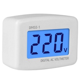 Jadeshay Digital Voltmeter, DM55-1-EU Digital AC Voltmeter High Accuracy Home Appliances EU Plug 230V 50Hz Digital Voltage Meter