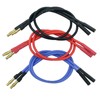 6PCS 4.0mm Banana Gold Bullet Connector Extension Cable for RC
