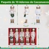 10 piezas de adornos de Navidad del cascanueces, adornos de