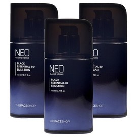 Partner_Reference The Face Shop Neo Classic Homme Black Essential 80 Emulsion 110ml 3pcs / 더페이스샵 네오 클래식 옴므 블랙 에센셜 80 에멀젼 110ml 3개