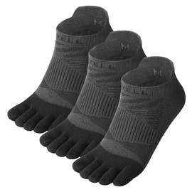 VWELL Womens Toe Socks Coolmax Running Five Finger Socks Athletic Ankle Five Toe Socks Breathable Lightweight 3Pairs