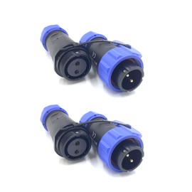 Pack of 2 SP21 2-Pin Connection Plug, Aviation Plug, IP68 Male Plug and Female Socket, 12AWG Cable Connector, 2 Pin Aviation Plug for Outdoor Lamps Used 500 V 30 A