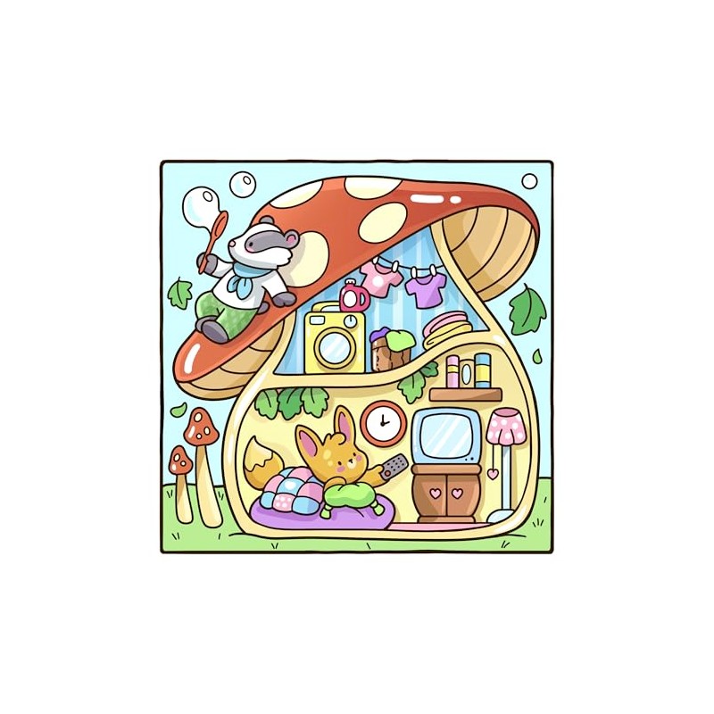 Comfy & Cozy: Cute colouring book