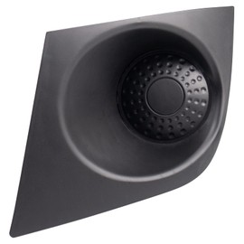 TRQ Front Left Fog Light Hole Cover Black Drivers Side Compatible with 2007-2012 Nissan Versa NI1038111