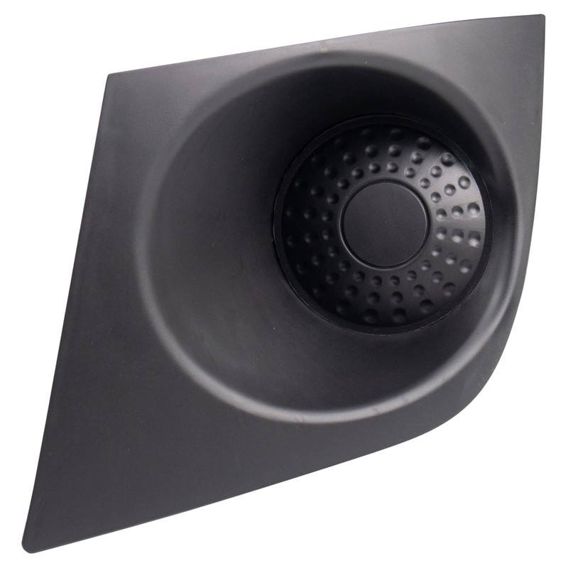 TRQ Front Left Fog Light Hole Cover Black Drivers Side