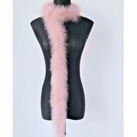 Feather Paradise 20g  Blush Pink Fluffy Marabou Boa 2 Yards Long Thick Turkey Feather Boa