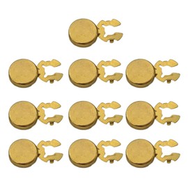YANIYA 10pcs Brass Round Cuff Button Cover Cuff Links for Wedding Formal Shirt Mens Formal Button Covers Imitation Cufflinks