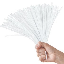 100PCS White Color Pipe Cleaners,Colored Pipe Cleaners for Crafts,Pipe Cleaners Set,Pipe Cleaner Craft,Art and Craft Supplies