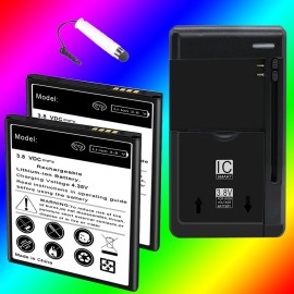 For ATT High Power 2x 2650mAh Battery + Charger + Stylus for AT&T Radiant Core U304AA US