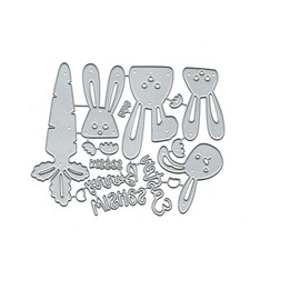 Merry Easter Bunny Carrots Metal Die Cuts,Spring Sunflower Frame Leaf Cutting Dies Cut Stencils for DIY Scrapbooking Album Decorative Embossing Paper Dies for Card Making