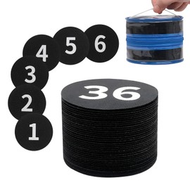 Black Carpet Spots Markers for Classroom - ForTomorrow 36 Pcs 4 Inch Floor Sitting Dots with Numbers for Preschool Kindergarten Elementary