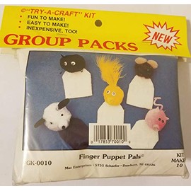 Finger Puppet Pals Kids' Group Craft Project Kit with Pom Poms