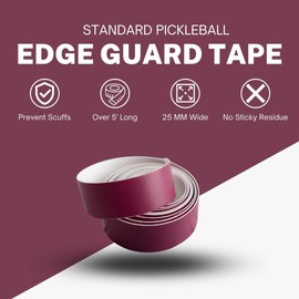 Pickleball Paddle Edge Guard Tape | Perfect Fit Pickle Ball Paddle Edge Protection Tape | No Wrinkling | Black | Standard Width