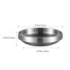 Cat Bowl, Flat Stainless Steel, Pack of 2, 304 Material