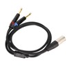 Dual 1/4 Inch to XLR Male Y Splitter Cable XLR