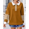 Zeagoo Womens Oversized Sweatshirt Casual Long Sleeve Button Henley Neck