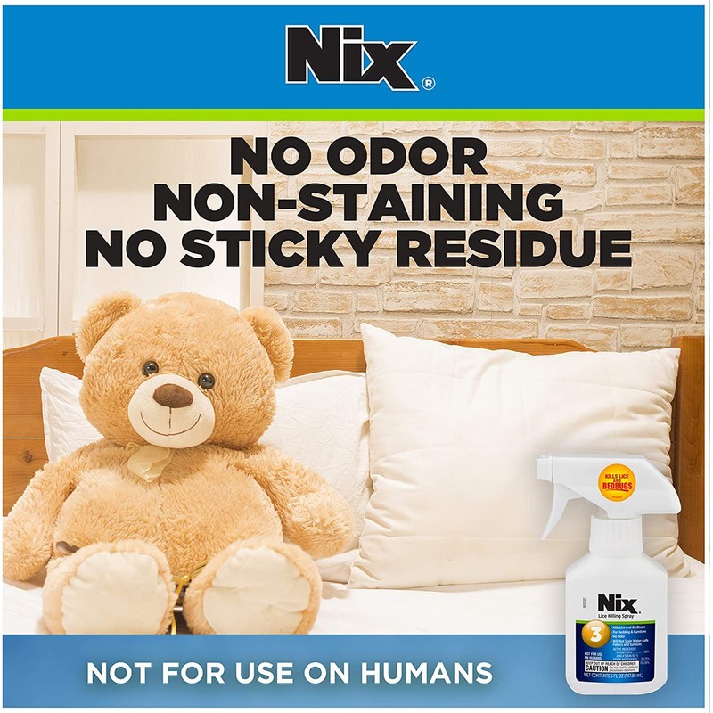 Nix Lice & Bed Bug Killing Spray for Home, Bedding