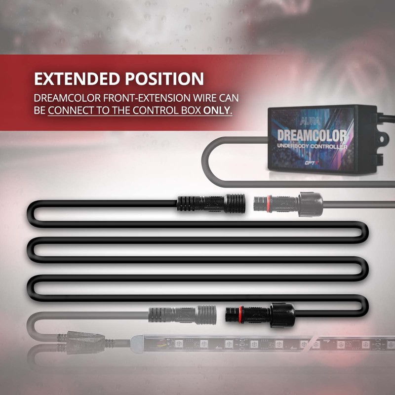 OPT7 1pc 9 ft Front Extension Wire for Aura Dreamcolor