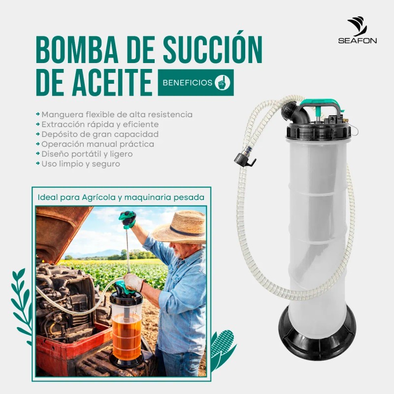 Bomba Extracción Succión Aceite Uso Automotriz Industrial