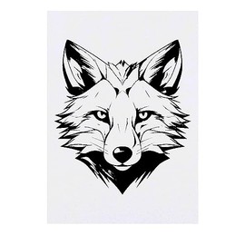 Azeeda 'Fuchs' Temporäres Tattoo - Hautfreundlicher & Ungiftiger Abziehbild · Wasserfest (TO00062327)