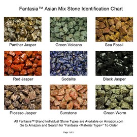 Fantasia Materials: 3 lbs (Best Value) of Exclusive Premium Asia Stone Mix - Raw Natural Crystals & Rocks for Cabbing, Cutting, Lapidary, Tumbling, Polishing, Wire Wrapping, Wicca & Reiki