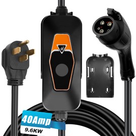 Orceed Portable EV Charger Level 2, 40Amp 240V, Electric Vehicle Charger with 16.5FT Cable, Compatible with SAE J1772 EVs, Scheduled Charging, Adjustable Current