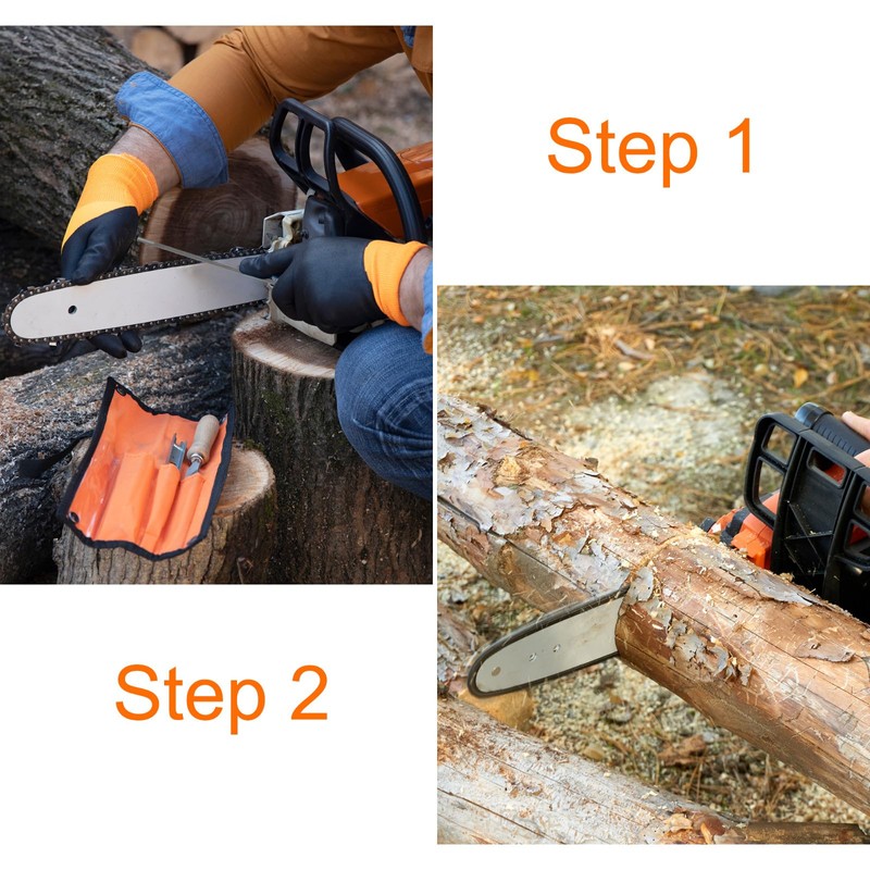 sourcing map Chainsaw File, 3.2mm (1/8-inch) Round Sharpening Files Tool