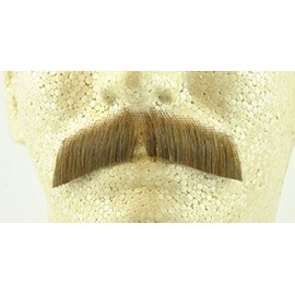 Gentleman Moustache LIGHT BROWN - Spirit Gum Included - 100% Human Hair - no. 2011 - REALISTIC! Perfect for Theater - Realistic!