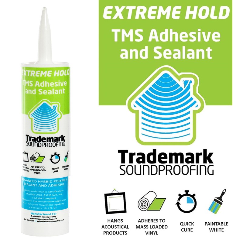 Glue for Mass Loaded Vinyl Installation, Extreme Grip Sealant, Soundproofing