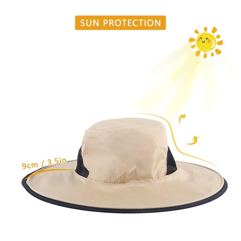 Mosquito Hat with Removable Netting Midge Mosquito Head Net Hat