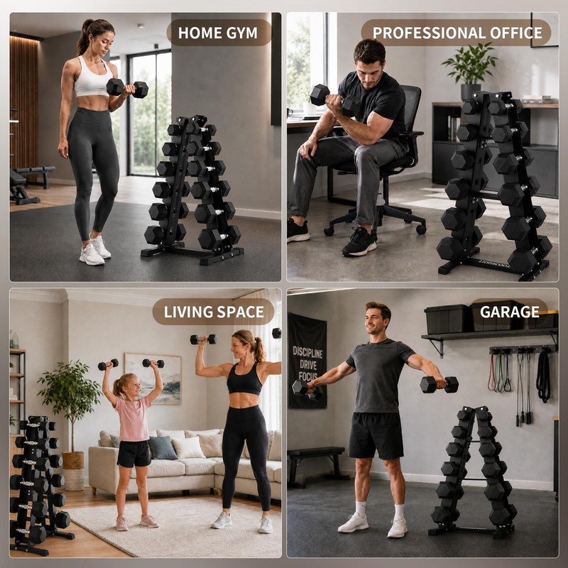 LIONSCOOL 6 Tier A-Frame Dumbbell Rack Stand Only
