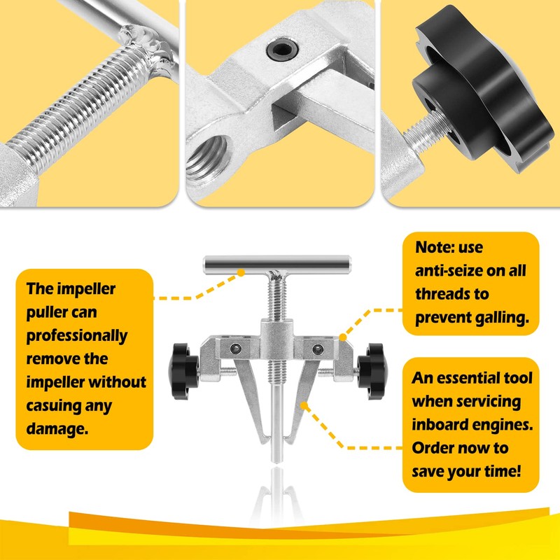 Bzumperyz 660040-1 Impeller Puller Tool for 2-1/4" to 2-9/16" Marine