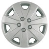 Brighter Design Set of 4 15" Push-on Silver Hubcaps for