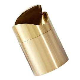 OUNONA Essstäbchenablage Aus Edelstahl Tisch-mülleimer Küchentisch Müllcontainer Mülleimer Für Zuhause Kompostbehälter Für Die Küche Kindergarten Bin Rostfreier Stahl Golden