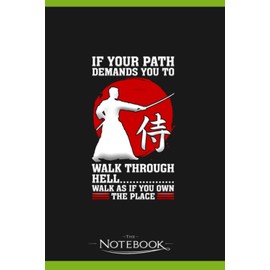 Notebook: Retro Samurai Japanese Sword Warrior Ninja Design: Notebook Journaling And Writing Gratitude 120 Pages Lined 6 x 9 inches