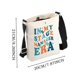 JYTAPP Stage Manager Gifts In My Stage Manager Era Crossbody Bag Broadway Theater Director Messenger Bag Stage Director Gift (beige)