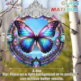 Christmas Ornament - Stained Glass Butterfly Ornament - Christmas Home Decor - Christmas Tree Ornament - Holiday Ornament - Holiday Present Ideas - Gift Exchange - Gorgeous Butterfly